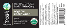 Load image into Gallery viewer, Herbal Choice Mari Organic Cedar Wood Essential Oil; 0.3floz Glass